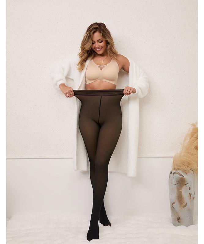 Fleece-Lined Thermal Winter Tights – Sheer Warm Pantyhose (XS–2XL)